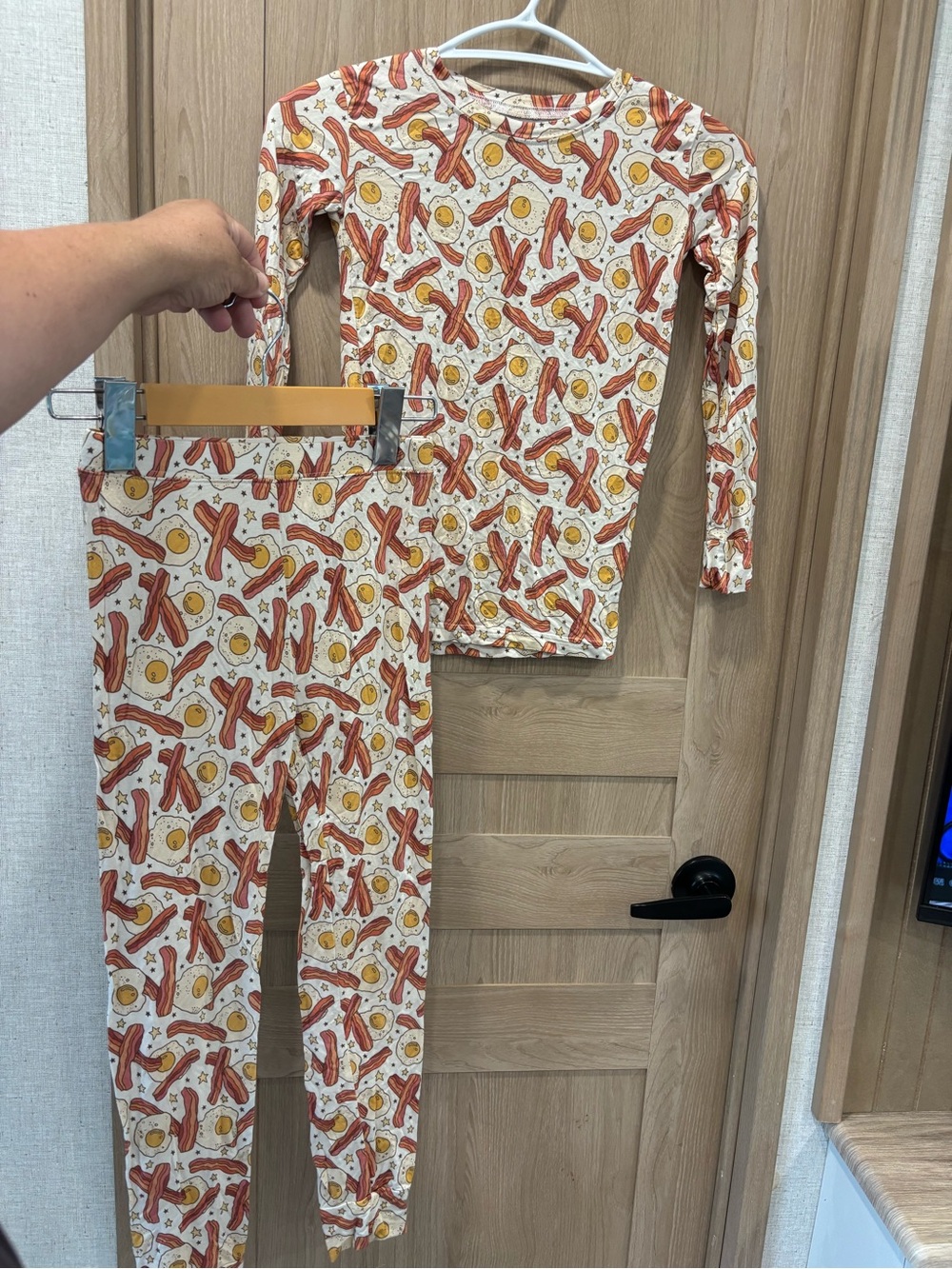 Dream Big Little Bamboo PJs Size 7/8 Eggs Bacon Pyjama Set